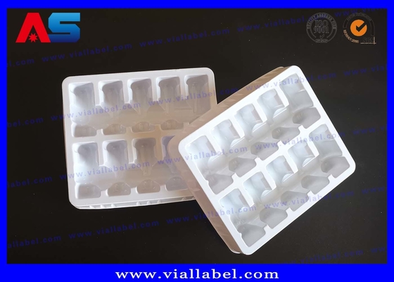2ml 10 শিশি প্লাস্টিকের ফোস্কা ট্রে, ওষুধের প্লাস্টিকের শিশি সাদা ট্রে