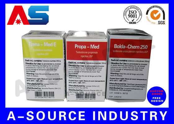 স্টোরেজের জন্য কাস্টমাইজড ISO 9001 ফার্মা 10ml ভায়াল বক্স, পেপটাইড ভায়ালের জন্য নিয়মিত প্রিন্টিং