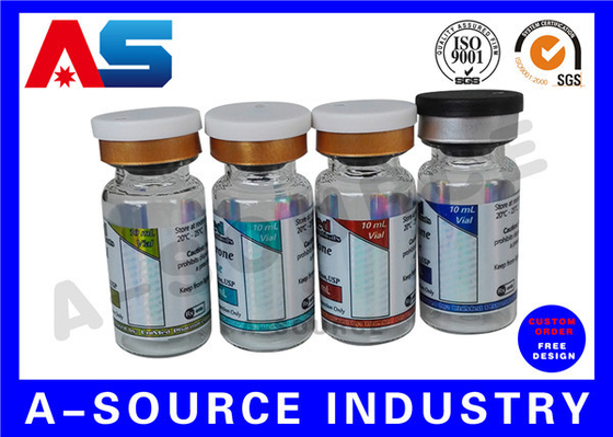 কাস্টমাইজড ফ্রি ডিজাইন লোগো Hologram Vial Stickers 10ml 20ml প্যাকেজিং
