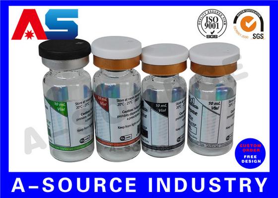 কাস্টমাইজড ফ্রি ডিজাইন লোগো Hologram Vial Stickers 10ml 20ml প্যাকেজিং