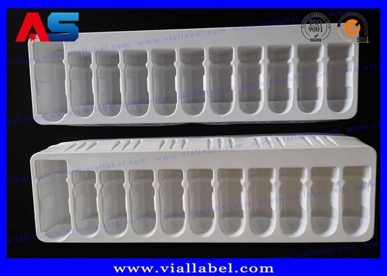 2ml শিশি এবং 10ml বোতলের সস্তা সাদা PET প্লাস্টিকের ট্রে ফোস্কা