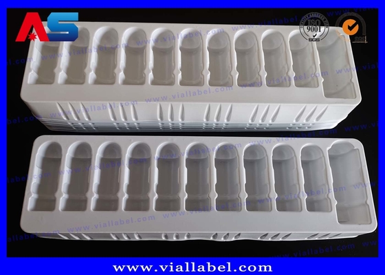 2ml শিশি এবং 10ml বোতলের সস্তা সাদা PET প্লাস্টিকের ট্রে ফোস্কা