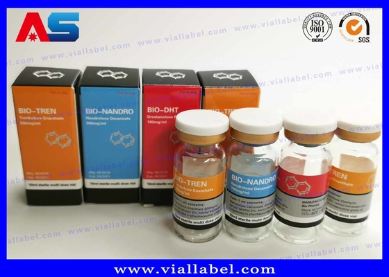 বায়ো ফার্মা 10ml ভায়াল বক্স লেবেল এবং কাচের বোতল ট্রেনবোলোন অ্যাসিটেট 250mg প্যাকেজের জন্য