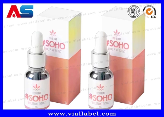 কাস্টম সিবিডি তেল 10 মিলি পেপার বক্স প্রিন্টিং লেবেল এবং ড্রপার বোতল অফার
