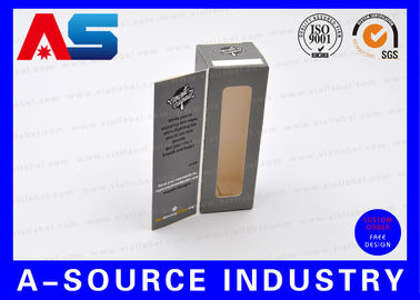 E Liquids Peptide Pharmaceutical Packaging Box With Window / Metalic Display Paper