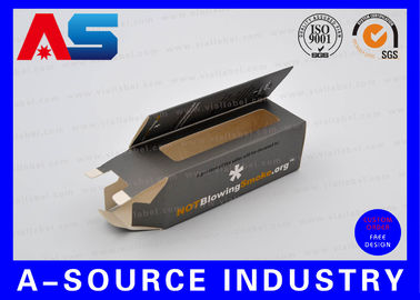 E Liquids Peptide Pharmaceutical Packaging Box With Window / Metalic Display Paper