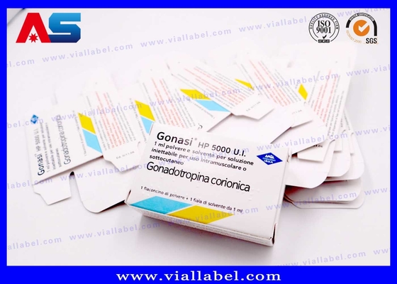 কাস্টমাইজড গ্লাস বোতল কাগজ 10ml Vial Box For Pregnyl Hcg ফার্মাসিউটিক্যাল প্যাকেজিং বক্স