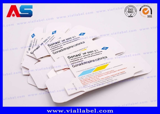 কাস্টমাইজড গ্লাস বোতল কাগজ 10ml Vial Box For Pregnyl Hcg ফার্মাসিউটিক্যাল প্যাকেজিং বক্স