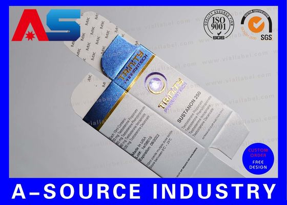 বডি বিল্ডিং / পেপটাইড প্যাকেজিংয়ের জন্য কাস্টম তৈরি ১০ মিলি ভায়াল স্টোরেজ বক্স, দুই দিকে ইউভি ম্যাট ফিনিশ প্রিন্টিং