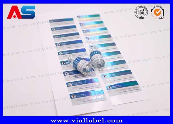 পেপটাইডের জন্য আঠালো ছোট বোতল লেবেল 2ml vials / 3ml বোতল বোতল স্টিকার লেজার হোলোগ্রাম