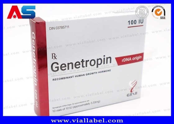 Anti-Aging 191AA Injection Small 3ml Vials Pharmaceutical Box And Labels Printing Genetropin