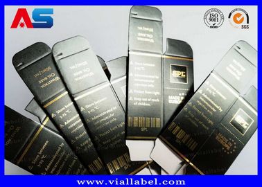 মুদ্রিত কার্ডবোর্ড স্টোরেজ 10 মিলি বোতল বাক্স কভার সহ বডি বিল্ডিং জেলস গোল্ড ফয়েল প্যাকেজিং গোল্ড ফয়েল / হলোগ্রাম প্রভাব