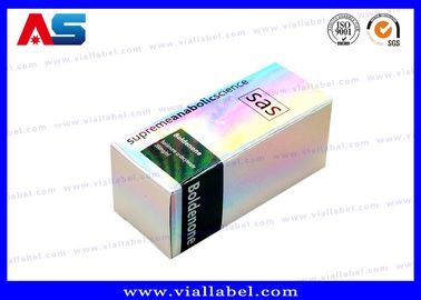 ভায়ালের জন্য বাক্স হলোগ্রাফিক ছোট 10 মিলি ভায়াল বাক্স / ইকো-ফ্রেন্ডলি ফার্মাসিউটিক্যাল প্যাকেজিং বাক্স