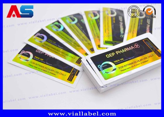 বোল্ডেনোন আনডেসিলেনেট ভায়াল 10ml কাস্টম হলোগ্রাম স্টিকারের জন্য শক্তিশালী আঠালো 10ml ভায়াল লেবেল হলোগ্রাম লেজার ইফেক্ট কাস্টম সাইজ সহ