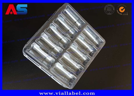 লেবেল সহ 2ml 10 শিশি স্বচ্ছ ফার্মাসিউটিক্যাল ব্লিস্টার প্যাকেজিং