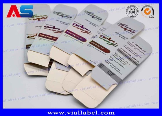 কাস্টমাইজড হলোগ্রাম ভায়াল স্টোরেজ বক্স প্রিন্টিং ১০ মিলি ভায়াল বক্স এবং প্যাকেজিং / ছোট প্যাকেজিং বক্স