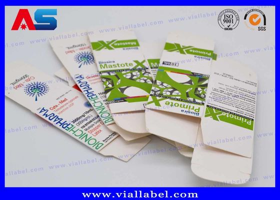 Bodybuilding Undecanoate চকচকে 10ml শিয়াল বক্স, রঙিন মুদ্রণ সঙ্গে মেডিসিন গ্লাস Vials