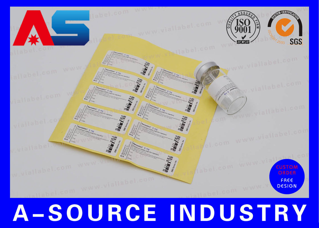 আঠালো অ্যান্টি-ফাল্গ পেপার 2ml স্টিকার জন্য Soma-tropin DNA Origin Sterial Water Injection Vials