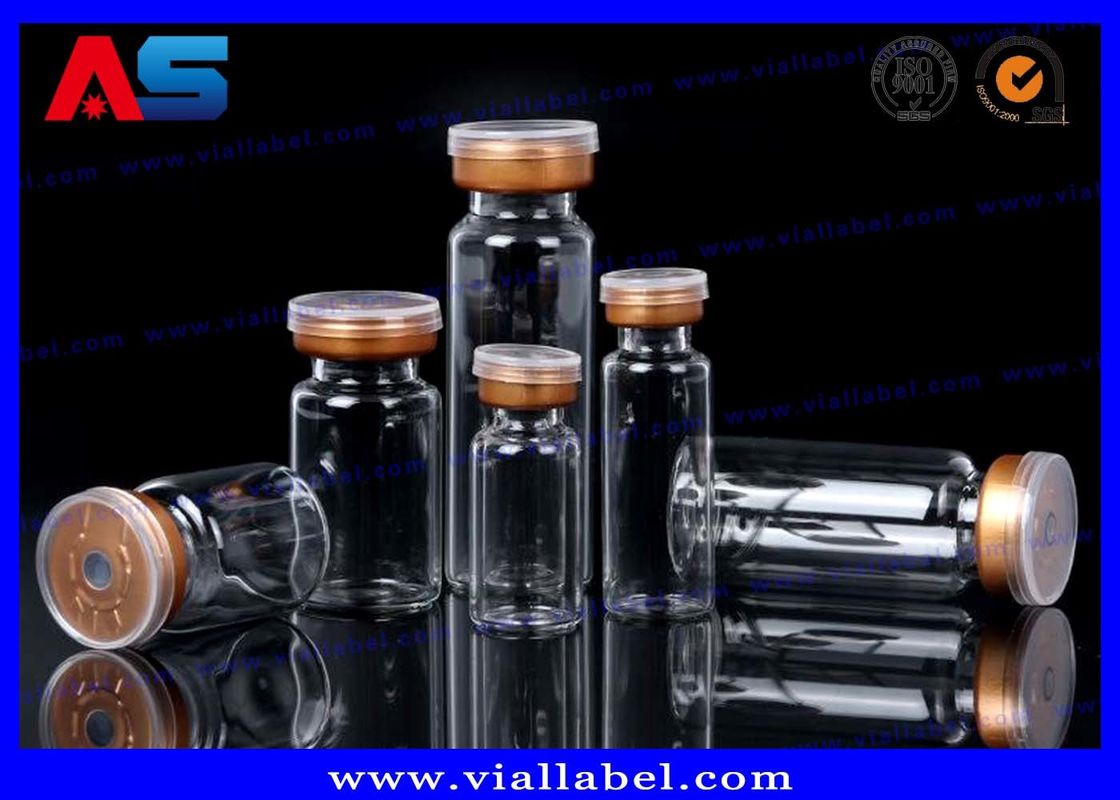 ল্যাবরেটরি রিএজেন্ট বোতল গ্লাস 3ml সঙ্গে stopper এবং প্লাস্টিকের ক্যাপ 100pcs / লট vial গ্লাস বোতল