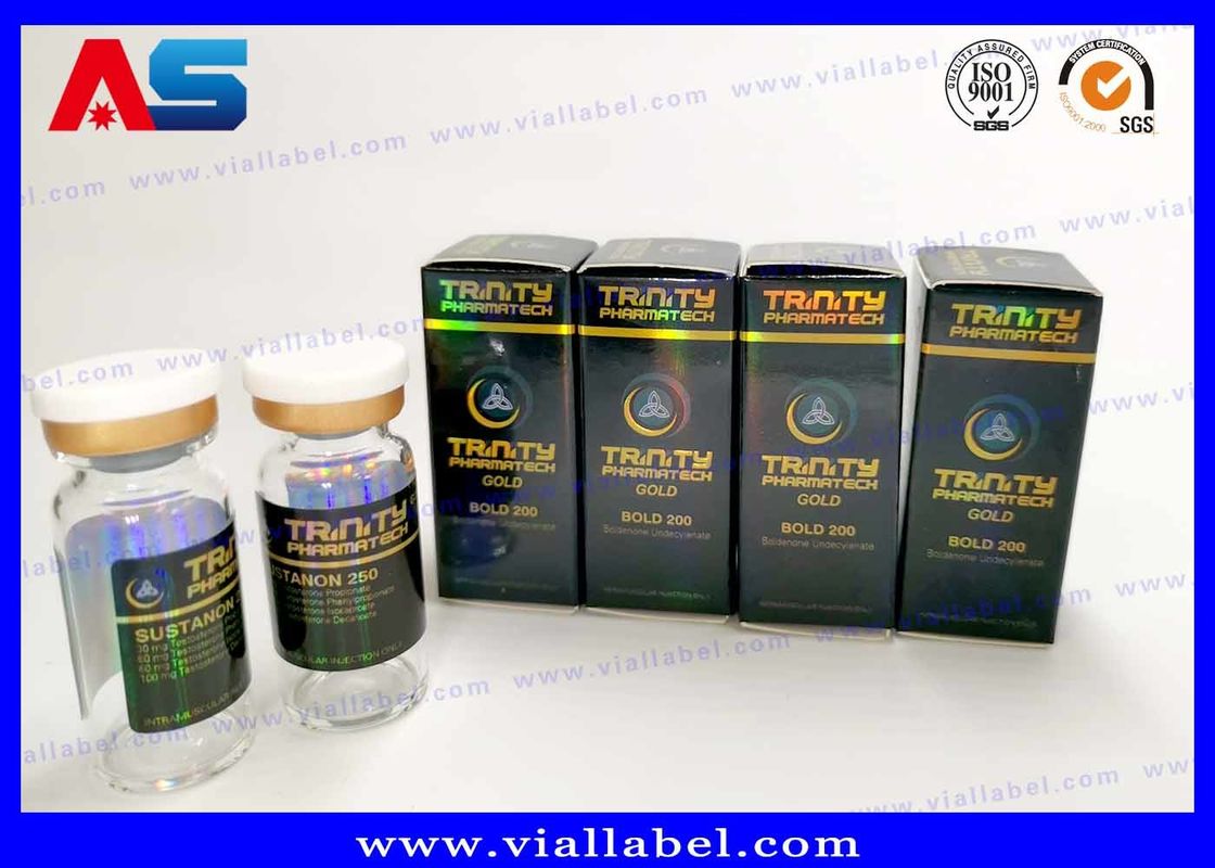 লেজার হলোগ্রাম প্যান্টন রঙ ল্যাবরেটরি ছোট বোতল বাক্স এবং লেবেল বডি বিল্ডিং প্যাকেজিং বাক্স