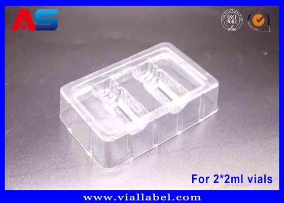 2 মিলি বোতল ব্লিস্টার ট্রেস জন্য peptides / Hcg প্যাকেজ ব্লিস্টার 50um বেধ স্বচ্ছ ট্রেস