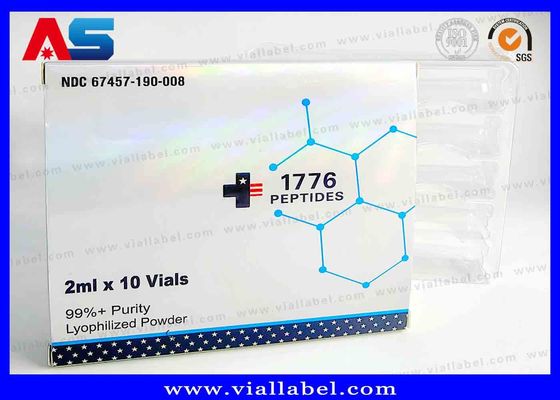 কাস্টমাইজড পেপটাইড বক্স মুদ্রণ, 2ml × 10 vials বক্স লেবেল এবং প্লাস্টিকের থালা প্রস্তুতকারকের