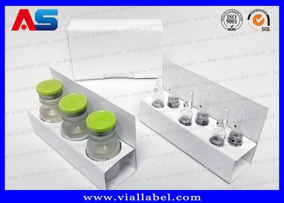ফার্মাসিউটিক্যাল কার্টন Hcg কাগজের বাক্স এবং 1ml Ampoule 2ml শিশি সাদা প্যাকিং বক্সের জন্য সন্নিবেশ